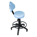 Cadeira Mocho Azul Claro Caixa Com Aro Cor Azul-claro