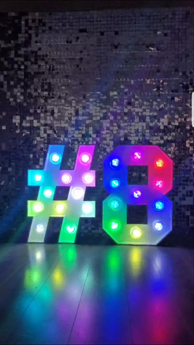 Letras Con Luces De Colores Alquiler Gigantes Luminosas