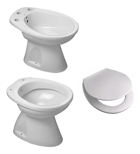 Juego De Baño Inodoro Corto Tapa Bidet Capea Italiana Ahora1