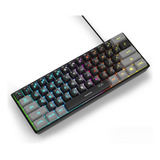 Mini 60% Gaming Keyboard, Rgb Backlit 61 Key Ultra-compac Aa