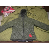 Campera Inflable Verde Mujer Talle M Oportunidad