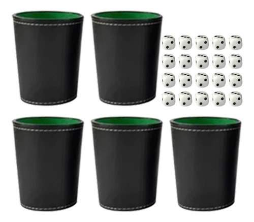 Juego De 5 Cachos Eco Cuero Negro Con Bolsa Almacenamiento