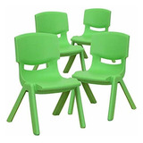 Verde De Plastico Apilables Silla De La Escuela  Paquet...