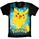 Camisa, Camiseta Desenho Pikachu Premium Diferente Plus Size