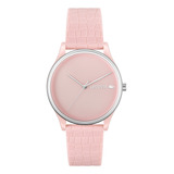 Lacoste Reloj De Cuarzo Crocodelle Para Mujer, Rosado