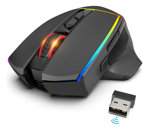 Mouse Gamer M814 Rgb Pro (inalámbrico) 8000 Dpi 2.4 Ghz