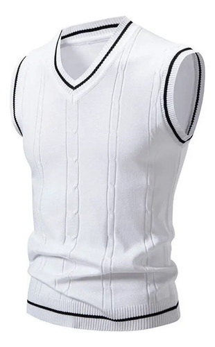 Chaleco Tejido Para Hombre-suéter Punto Ultraligero