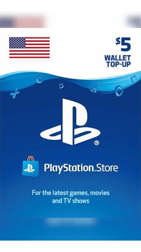 Código Digital 5 Usd Para Playstation Store Usa Psn