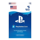 Código Digital 5 Usd Para Playstation Store Usa Psn