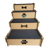 Mega Escada Grande Pet Cachorro Gato Quatro 4 Degraus Mdf