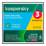 Kxspersky Sec Para 3 Dispositivos 1 Año Total + Regalos