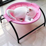 Cama Hamaca Para Gatos Resistente Y Desmontable Color Rosa