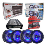 Amplificador 1100w+kit De Instalacion +4 Bocinas Soundstream