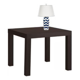 Mesa Lateral Minimalista Moderna Negro Café Auxiliar 55 X 55