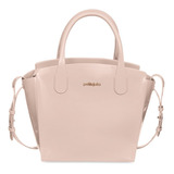 Bolsa Petite Jolie Feminina Regulavel Transversal Original Cor Nude