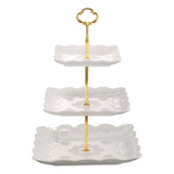 Soporte De Cupcakes 3 Niveles Escalonado Blanco Bodas Y Fies