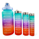 4 Botellas De Agua Termo Motivacional X4 Colores