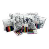 Cojin Para Colorear Personalizado Lavable C/plumones 25 Pza 