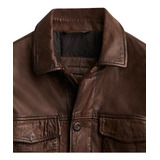 Chaqueta En Cuero De Hombre Massimo Dutti