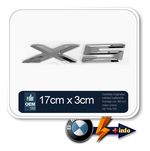 Insignia X5 Compatible Bmw Cromada Con 3m Tuningchrome Foto 3