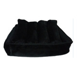 Cama Para Perro Acolchada Tipo Peluche Talla M Negra