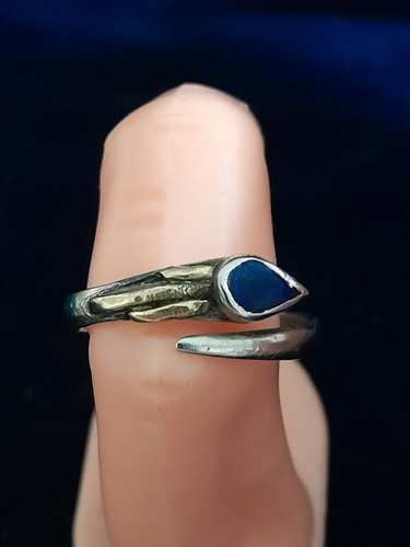 Anillo De Alpaca Y Esmalte