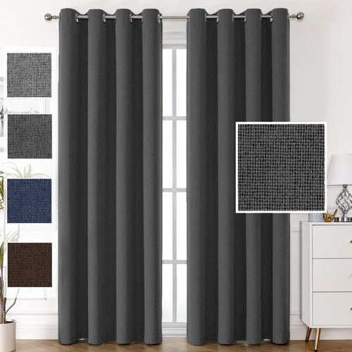 Cortina Blackout Aislada Térmica Lino 130x215cm Cuarto 1pz