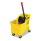 Cubeta Con Exprimidor Rubbermaid Tandem 29.3 Litros Fg7380 