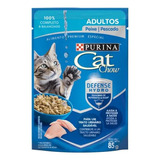 Pouch Cat Chow Gatos Pescado X 85 G