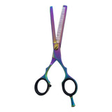 Tesoura Profissionais De Corte Cabelo Desfiadeira Desbaste 6 Cor Fruta Cor