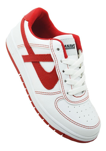 Tenis Panam 011450-0015 Blanco/rojo Sintético Infantil