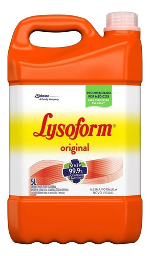Lysoform 5 Itros - Empresa,clinica,casa,açougue,hotel Casa