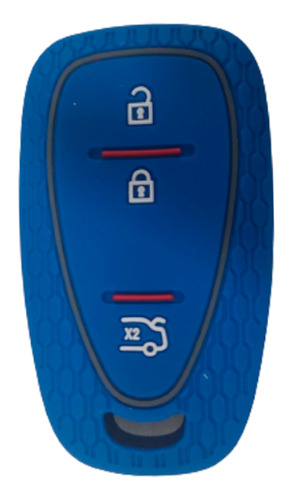 Capa De Chave Silicone Azul 3 Botões Plus Onix 2020 2021 20
