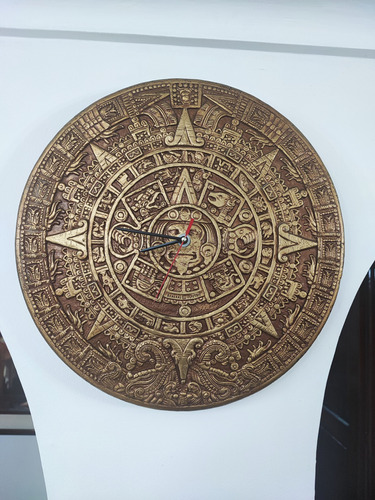 Reloj Plástico De Pared Azteca