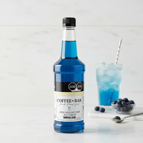 Jarabe De Blue Guarana Tropical Club 1l Botella