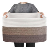 Extra Large Blanket Storage Basket, 23.6  X 15.7  X 14.1  Re