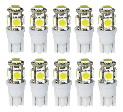 Led Posición T10 5 Puntas 5050 Smd  X10 W5w Por 10 Unidades