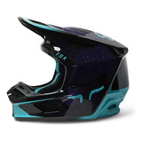 Casco Fox V2 Vizen Negro Azul Mx Enduro Utv Atv Dompa Motos