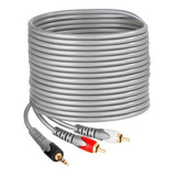 Cable Reforzado Plug 3.5mm A 2 Plug Rca 1.8 Mt Teatro Steren