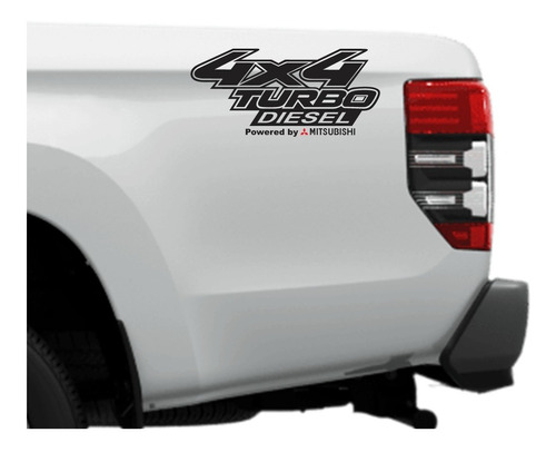 Calcas Sticker 4x4 Turbo Diesel P/ Batea Compatible Con L200