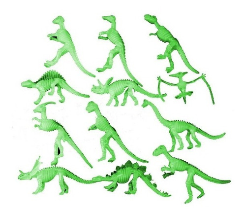 Dinosaurios Fósiles Esqueleto X12 Huesos P/ Torta O Maqueta 