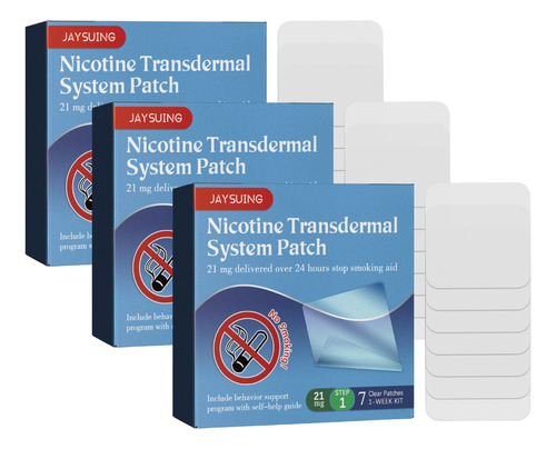 3×nicotine Patches Step Quit W02i Parches For Fumar