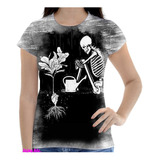 Camisa Camiseta D  Feminina Caveira Osso Esqueleto 23
