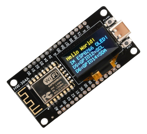 Placa Nodemcu Lua Wifi Ch340g Esp8266 + Pantalla Oled 0.96