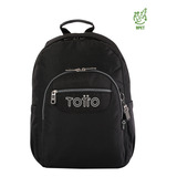 Mochila Escolar Totto Acuarela Rpet Negro/black