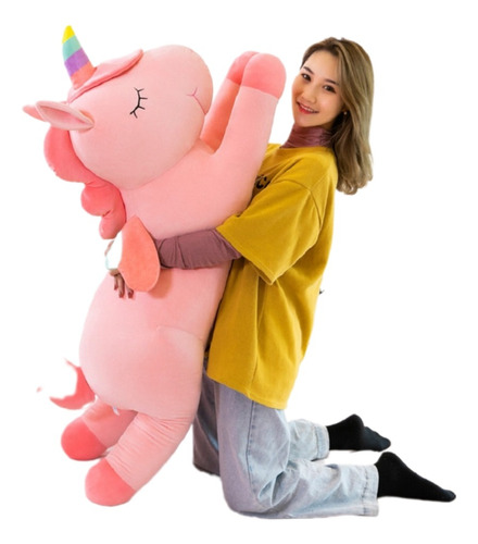 Peluche Unicornio Dormilón 1 Metro Jumbo Gigante Grande