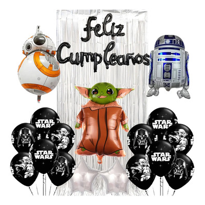 Kit Globos De Cumpleaños Decoración Fiesta Para Star Wars | Meses sin interés