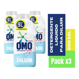  Detergente Liquido Para Diluir Omo 500ml Rinde 3lts Pack X3