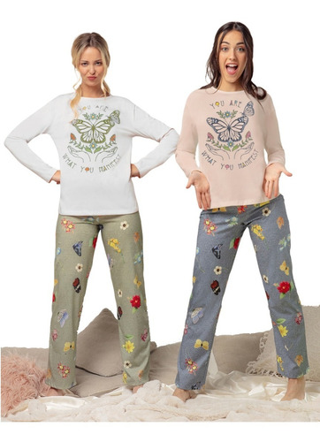 Pijama De Mujer Invierno Algodón Lencatex 22313