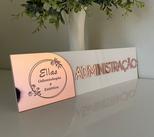 6 Placas Indicação Portas Acrilico 40cm Personalizada Parede